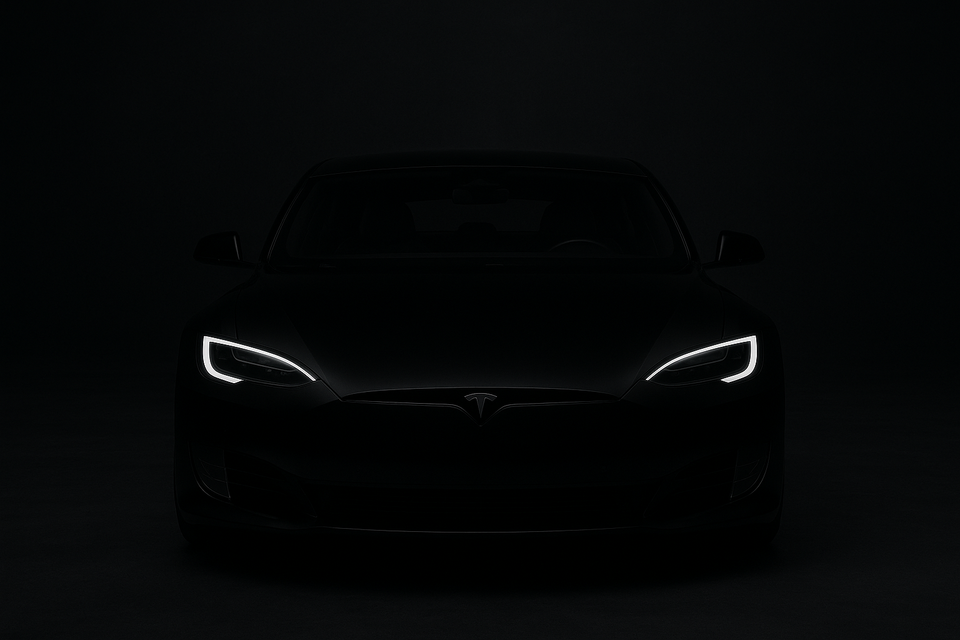 Blacked out Tesla Model S Plaid